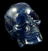 A  blue fluorite skull
